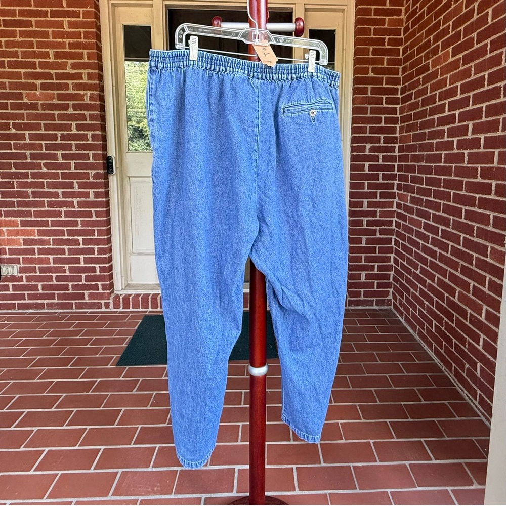 Liz Claiborne #1 Blue Ankle Jeans 100% Cotton Size 22 Petite 26.5” Inseam - Picture 3 of 15